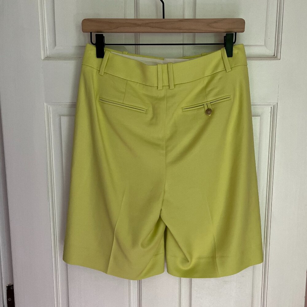 J. Crew High-Rise Trouser Short in Drapey Twill - Pale Kiwi - Picture 3 of 7